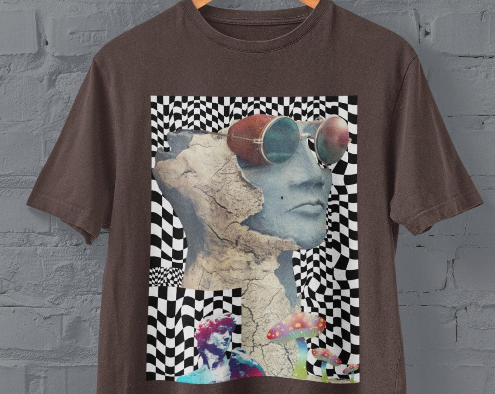 Vintage Mushroom Shirt,Vaporwave Shirt,Retro 80s shirt,Vaporwave Art,Retro T shirt,Cyberpunk,Alt Clothing,Anime Shirt,Aesthetic Shirt S