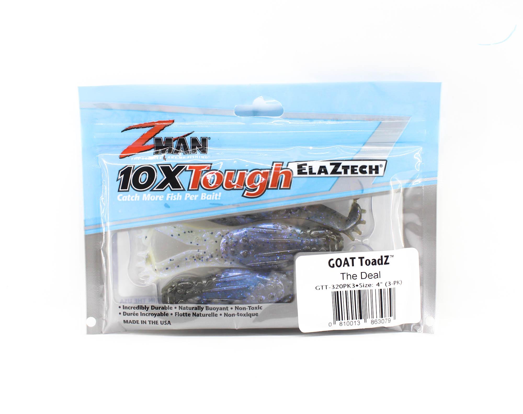 

Zman Soft Lure Goat ToadZ 4 дюйма 3 шт. в упаковке The Deal (3079)