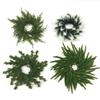 Artificial Pineneedle Wreath Candle Ring Christmas Candle Holder Garland Wedding Party Festival