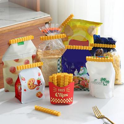 12 pezzi/set clip di sigillatura per patatine fritte con scatola magnetica per frigorifero, lunga conservazione degli alimenti, snack, pane, morsetto di sigillatura, sigillante