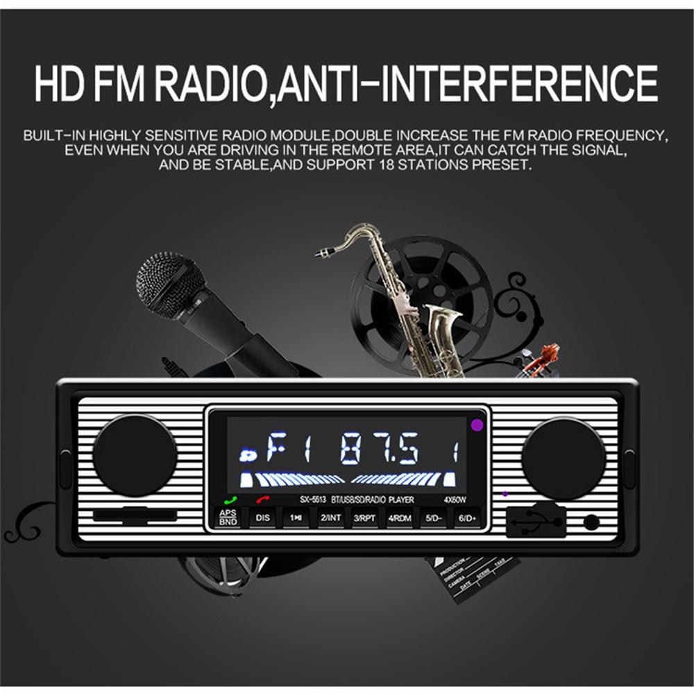 Car Digital FM Stereo Radio Bluetooth MP3 Player Aux USB/S/WMA/MP3/WAV 4-channel