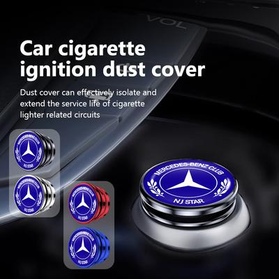 Car Alloy Cigarette Lighter Plug Cover Dust Protection Cap For Mercedes Benz W202 W212 W126 W140 W168 W177 CLS GLE GLC GLS CLA