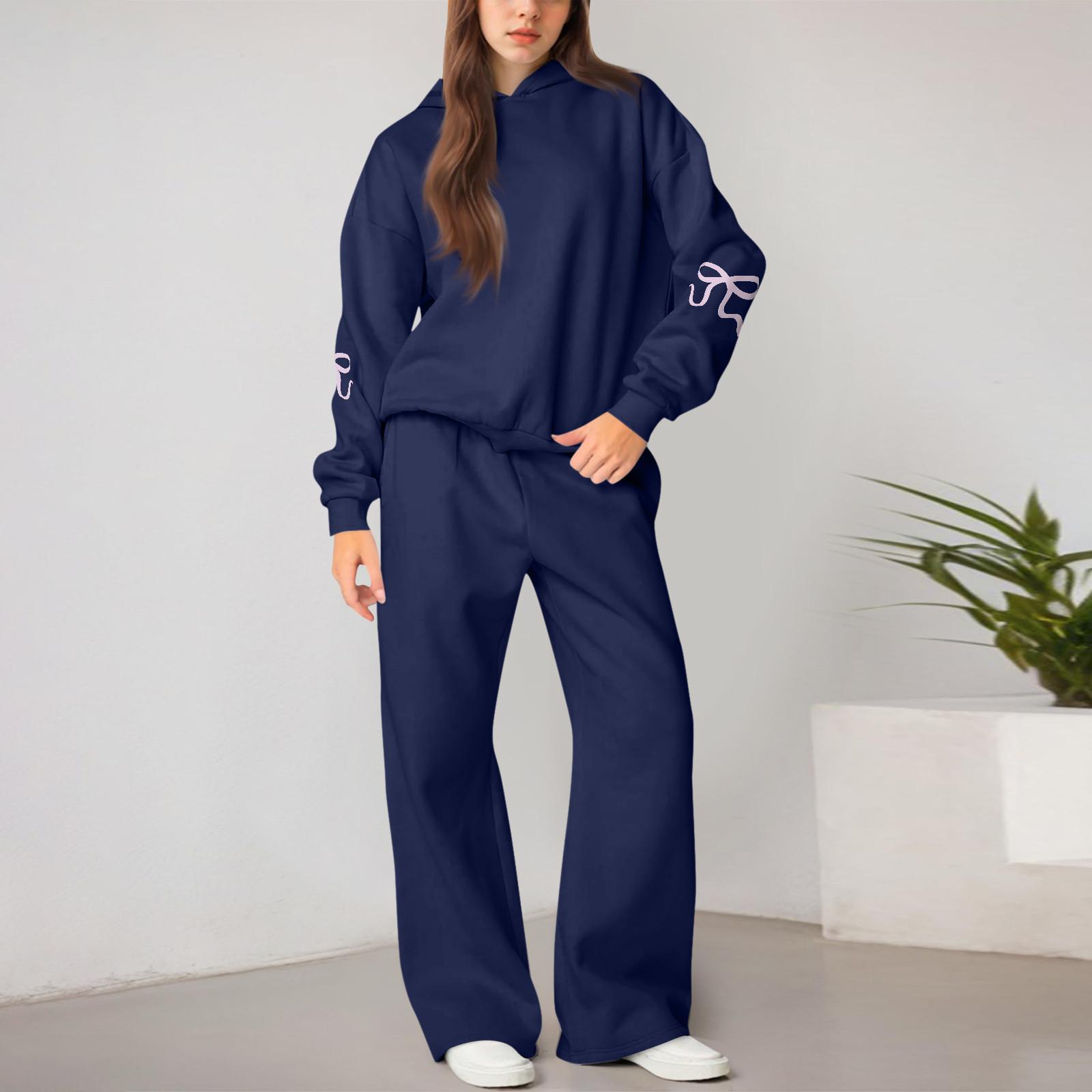 

Женская однотонная толстовка с длинным рукавом и круглым вырезом, повседневная удобная свободная легкая женская толстовка S тёмно-синий