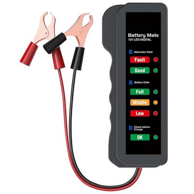 12V Autobatterietester und Lichtmaschinentester, Automatischer Lasttester-Indikator, 12 Volt Auto-Check für Automobile