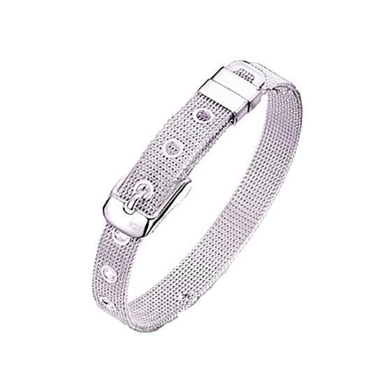 Bracelet Adjustable Fine Workmamship Silver Plated Adjustable Belt Buckle for Daily Wear