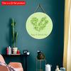 2D Flat 20*20cm1pc St.Patrick's Day Green Three-leaf Love Heart Shape Round Door Pendant, St.Patrick'sDay Simple Style Hanging Wooden Sign Suitable