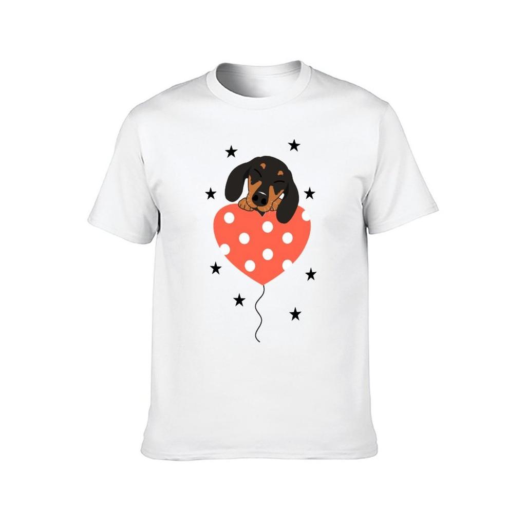 Love Dachshund Sausage Dog TShirt cotton tshirt 100 t shirts for man pack cotton TShirt