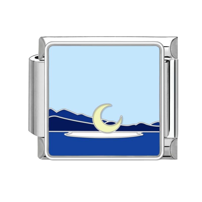 Blue Night Starry Sky Moon Star Cats Dog Heart Butterfly Italian Charm Links Fit 9mm Stainless Steel Bracelet Women DIY Making