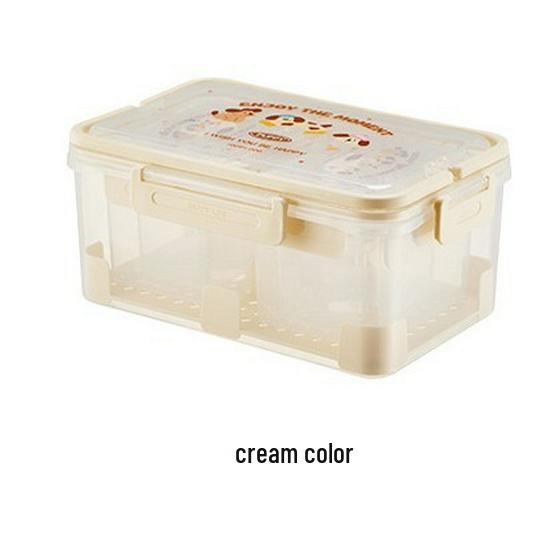 Compact Airtight Fresh-Keeping Box: Portable Refrigerator Storage, Freezable, Microwaveable, Egg Drainer, Fruit & Vegetable Organizer.