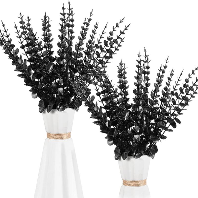 20pcs Artificial Eucalyptus Leaf Lightweight Flexible Faux Plants For Dining Room Bedrooms Bathrooms