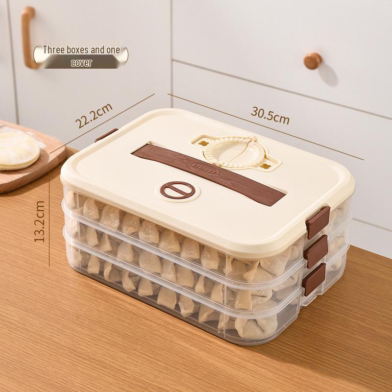 Dumpling & Wonton Freezer Storage Box: Moisture-Proof & Fresh-Keeping for Vegetables & Pastries