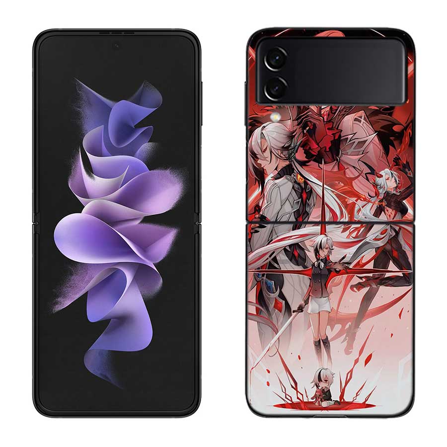 

Arlecchino Genshin Impact Phone Case For Samsung Z Flip 7 6 5G Galaxy Z Flip 5 4 3 Black Hard Cell Cover Luxury PC Shell Coque Samsung Z Flip 7 5G