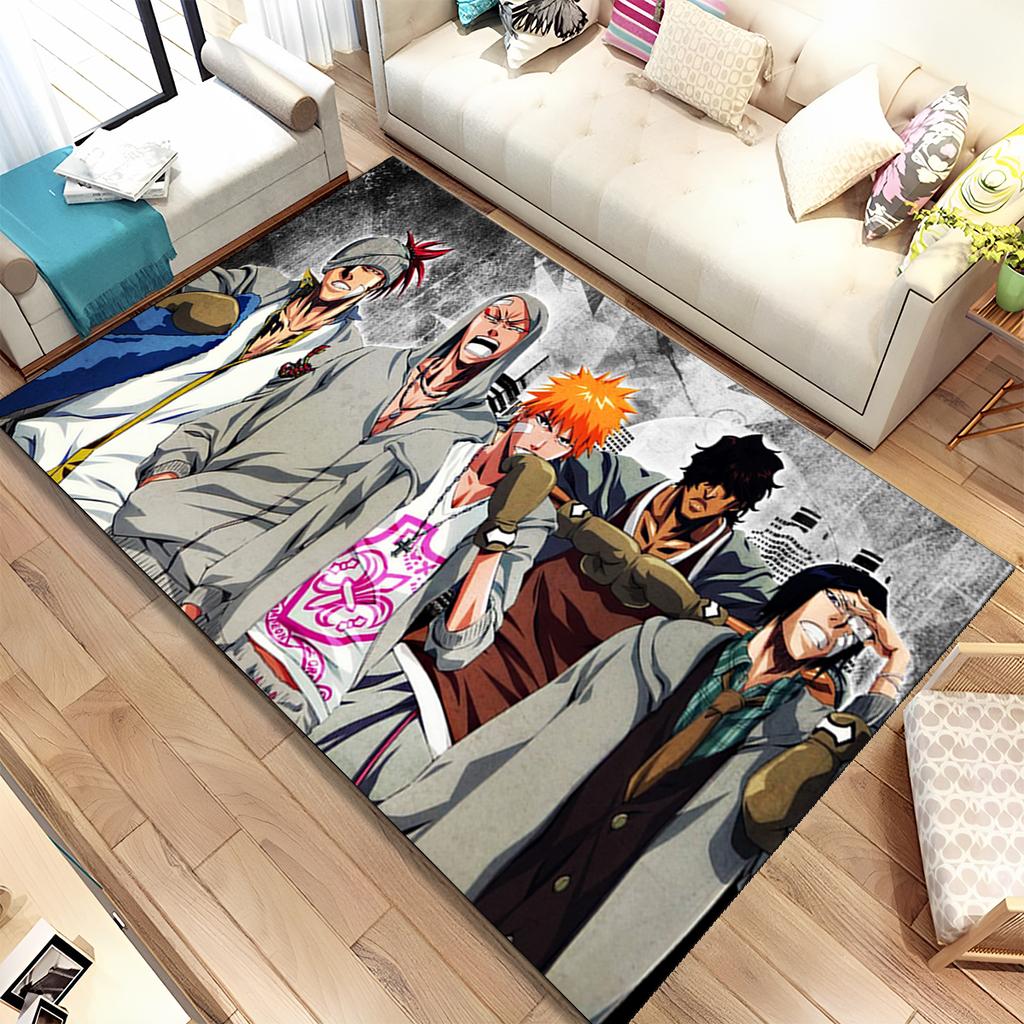 3D Anime Bleach Japan Cartoon Area Rug,Carpet Rug for Home Living Room Bedroom Sofa Doormat Decor,kids Non-slip Floor Mat Gift