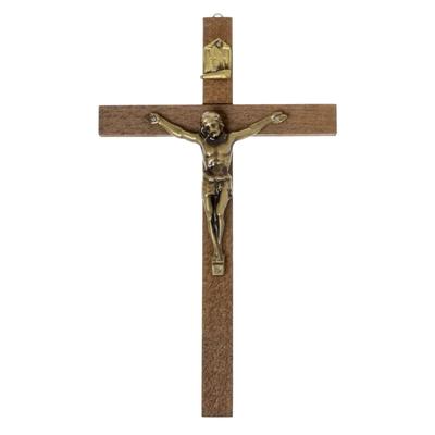 Wooden Hanging Cross, Brown 27.5 X 16.5
