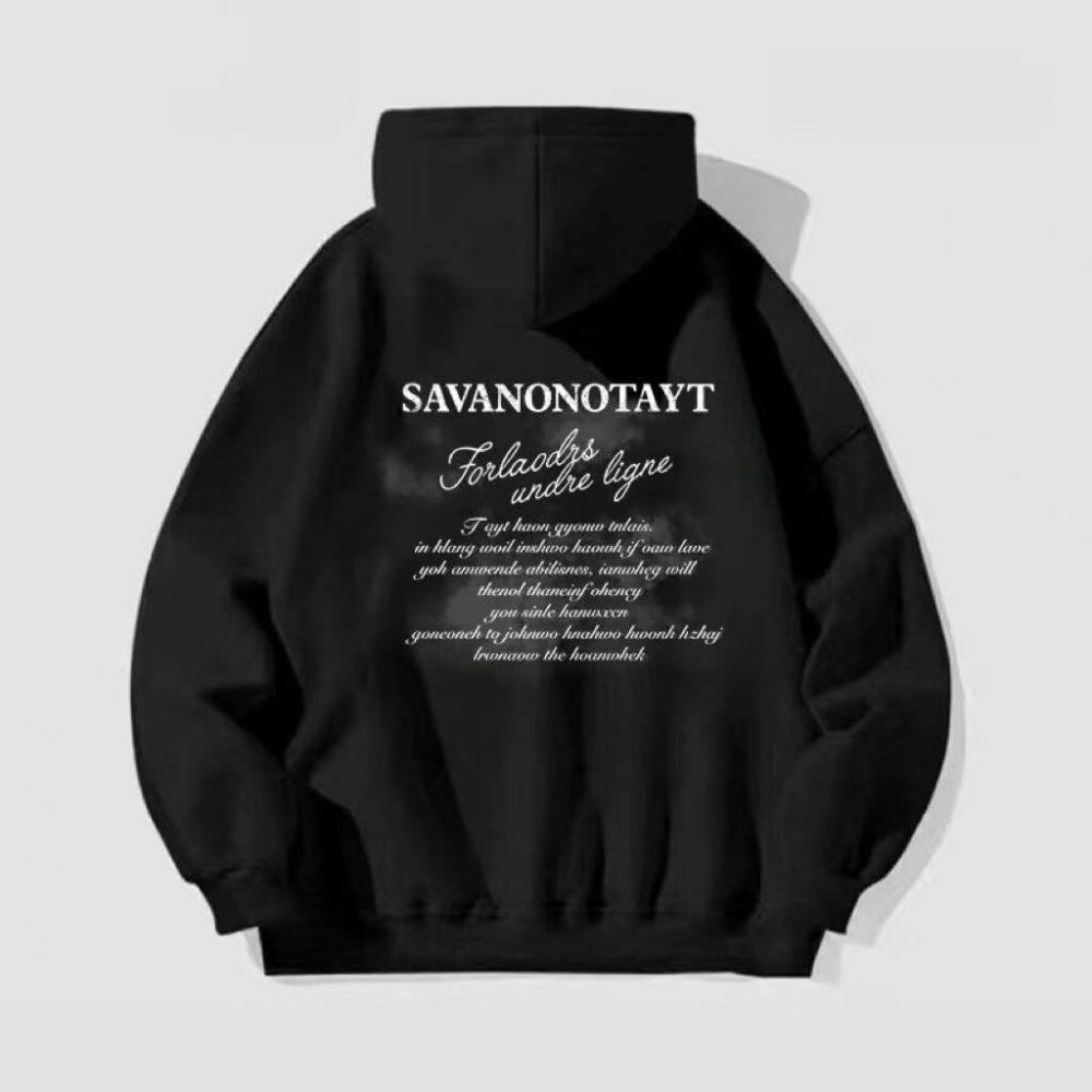 Retro American Hoodie Couple with Hooded Jacket Ladies Autumn and Winter New Casual and Comfortable Sweatshirt