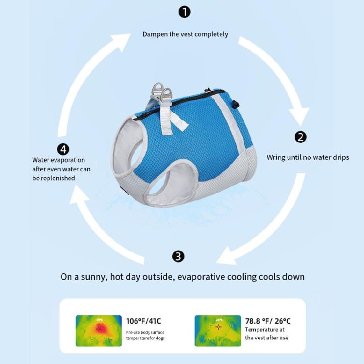 Fast-Dry Pet Clothes Puppy Reflective Cooling Clothes Summer Vest Pet Supplies