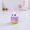 Easter Bunny Decoration Spring Rabbit Figurine with Egg Base for Home Office Desk Shelf Window Sill Decor