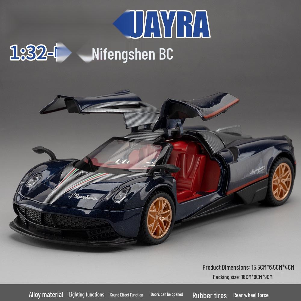 Фэншэнь 1:32 Металлическая модель спортивного автомобиля - Детская игрушка и декоративный элемент для витрины синий
