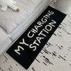 Long Tufting Letters Bedroom Rug Soft Black White Mat Corridor Carpet Kids Bedside Floor Foot Pad Aesthetic Home Room Decor