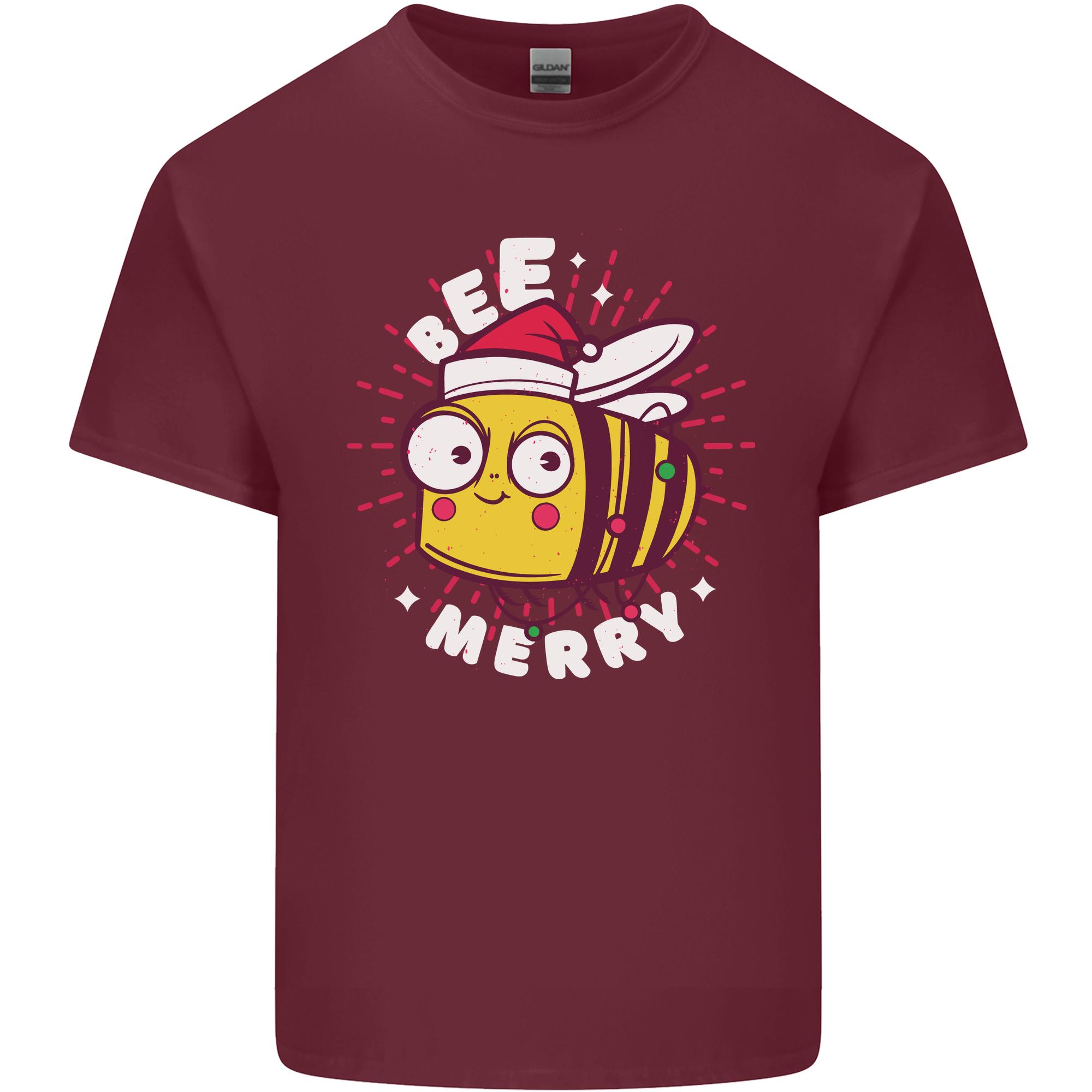 Christmas Bee Merry Funny Novelty Unisexs Light Cotton TShirt S