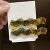 2pcs/set Acetate Hair Clips Pastel Color Wave Geometric Barrettes Women Hair Accessories Side Pins Hairpin