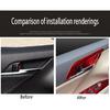 Car Accessories for Toyota Camry 2018 2019 2020 2021 2022 Inner Door Handle Decoration Cover Interior Door Bowl Frame Trim Sticker ( Red 4PCS,