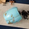 Auratic Madam Ceramic West Lake Blue Tea Caddy Set