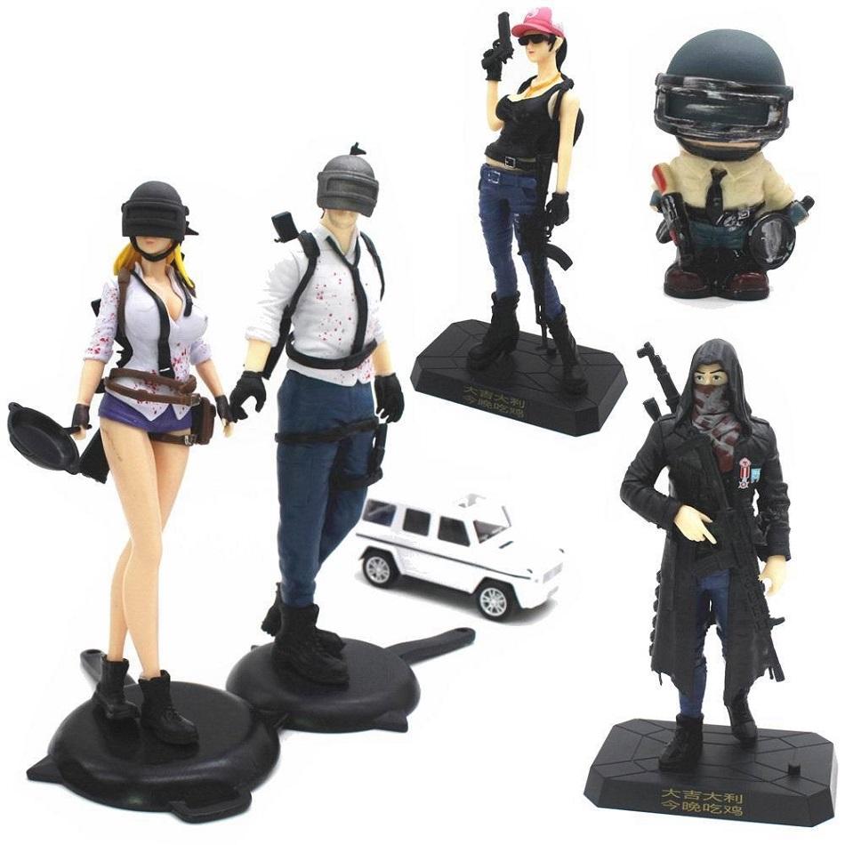 Spiel PLAYERUNKNOWN'S Tortenaufsatz Anime-Figur PUBG Party Alles Gute zum Geburtstag Tortendekoration Zubehör PVC-Ornamente Junge Kinder Geschenk