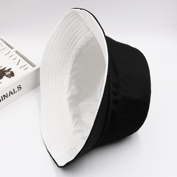 Women's Double-Sided Smiley Face Bucket Hat - Sun Protection, Korean Style, Embroidered, Large Brim