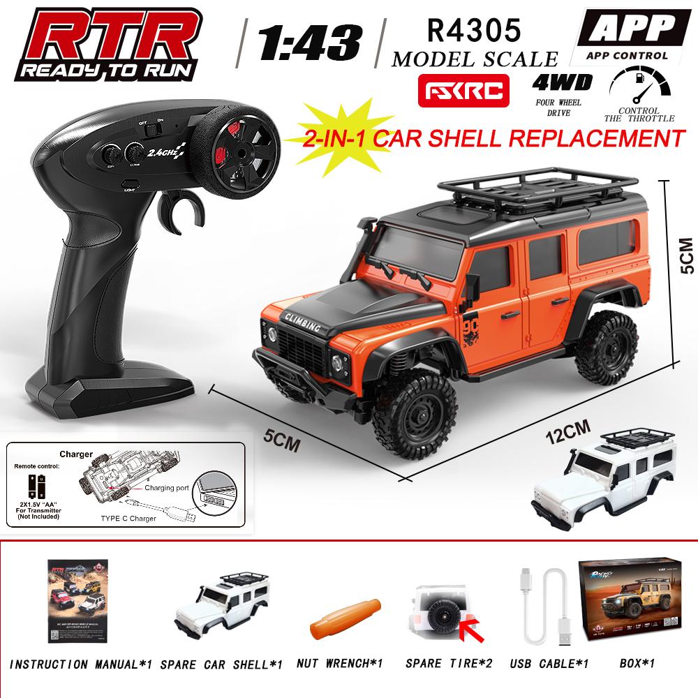 

1:43 HBToys R4301-R4312 Rc Car 4WD Rc Crawler Full Proportional Off Road Vehicle Pickup Truck Jeep For Children Toys Gifts New