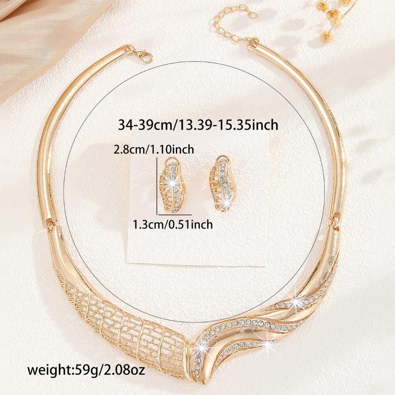 Women's Exaggerated Moon Necklace and Earrings Set