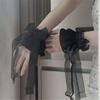 2PCS Elegant Lace Hand Sleeve Japanese Korean Style Wrist Cuffs For Cosplay And Photoshoot Comfortable Elastic Design