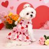 Dog Sleeveless Dress Cat Pet Rose Blossom Cherry Costume Princess Cute Dress Small Medium-sized Dog Valentine's Day Dress Up