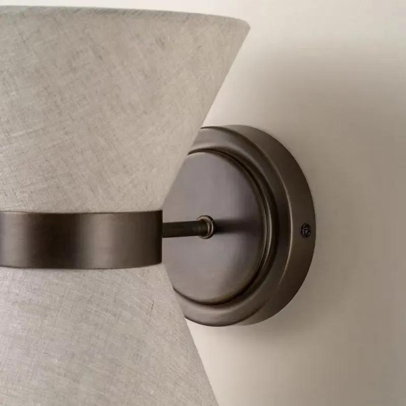2025 Japanese Vintage Fabric Wall Lights Wabi Sabi Aisle Wall Lamp for Hallway Home Decor Bedroom Bathroom Wall Sconce Lighting