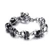 Lion head animal bracelet for men stainless steel braided chain wristband bracelet fashion hip hop jewelry