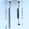 Duttek Right Angle USB C To USB C Coiled Cable for Thunderbolt 3 Right Angle Type C Male To Male Coiled Cable Supports Video and 240W PD Fast 40Gbps,