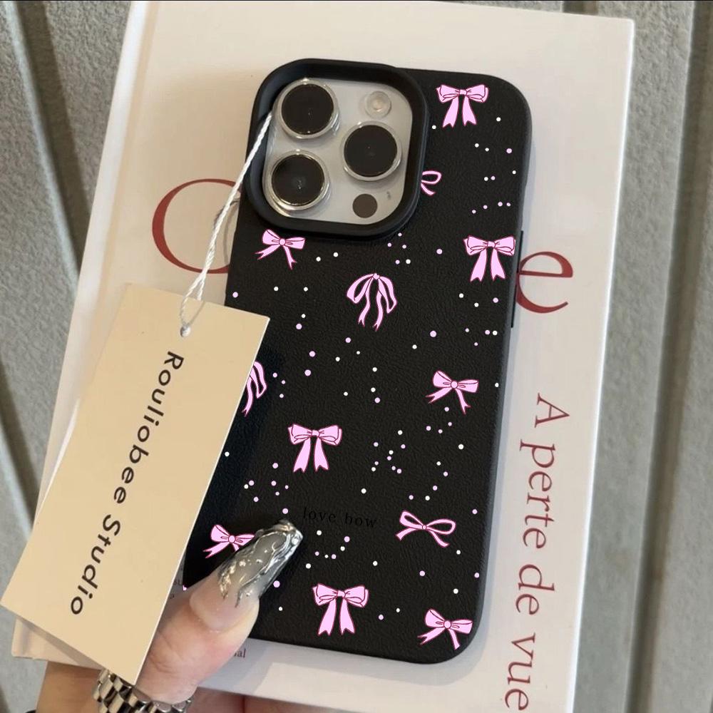 

HOT Cool Colorful Bow Luxury Lichee leather pattern Phone Case For Redmi Note 14 13 12 11 10 9 8 Pro Plus 4G 5G Shockproof Cover Note 13 Pro 4G