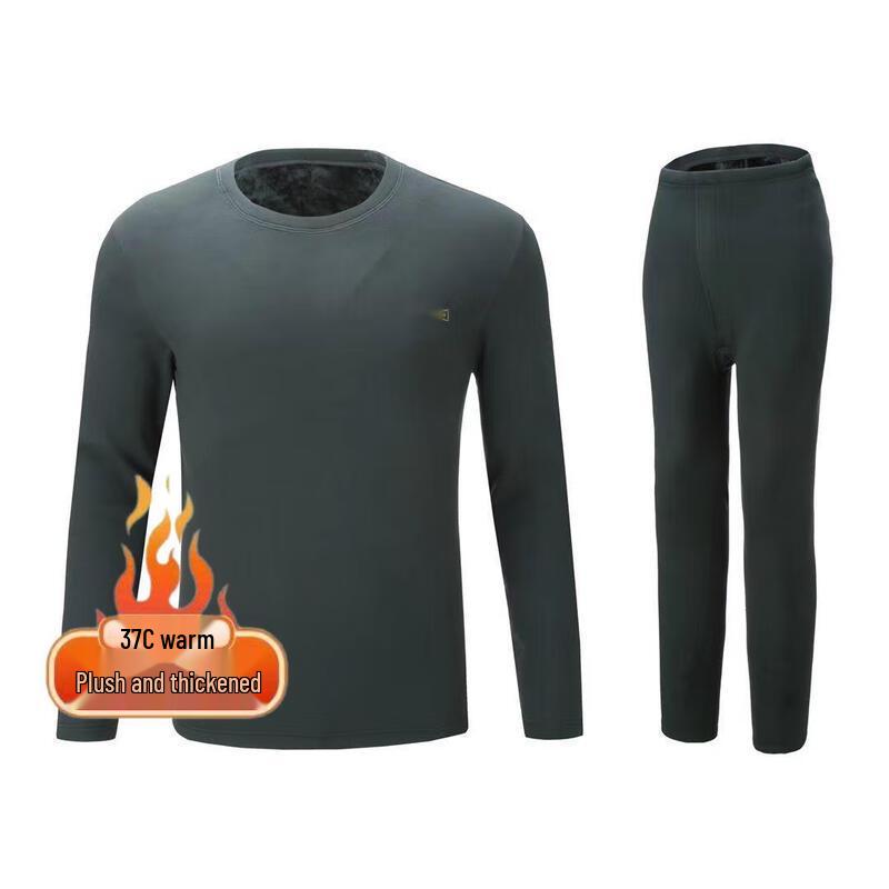Unisex Winter Fleece-Lined Thermal Underwear Set
