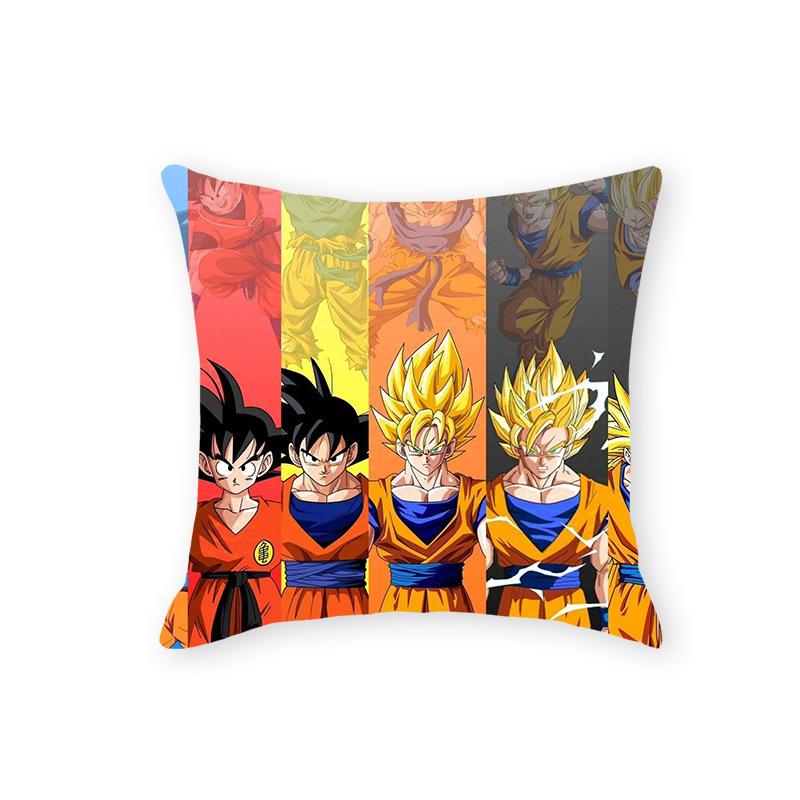 

Dragon Ball Series Pillow Cartoon Print Pattern Japanese Comic Pillow Case Pillow Bedroom Living Room Sofa Decoration Office Cushion linen-45x45cm double-sided [without pillow core]