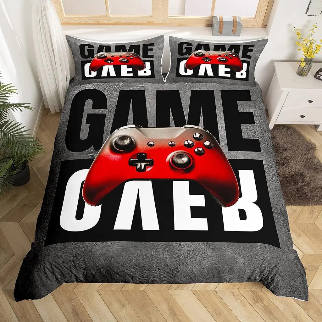 Comforter Boys Gaming King Queen Video Games Gamepad Bedding Set Cool Gamepad Theme Comforter Teens Gamer