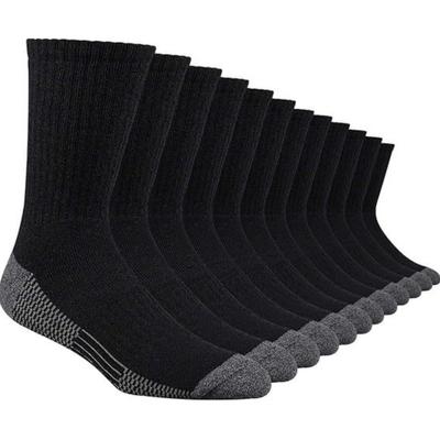 5 Pairs Of Men'S Tall Crew Work Socks Moisture Wicking Sports Socks