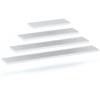 White Wall-Mounted Hanging Shelf For Books - Loft Style + Shelf Support