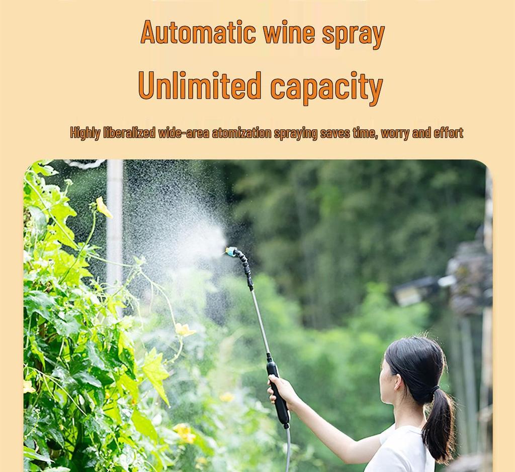 Dual-Nozzle Electric Garden Sprayer for Watering, Disinfection & Gardening