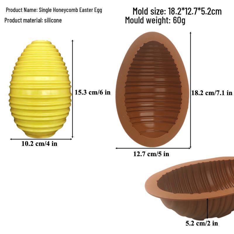 Easter Egg Silicone Mold for Goose, Duck, and Bird Shapes - French Flower Design Cake Mousse Mold