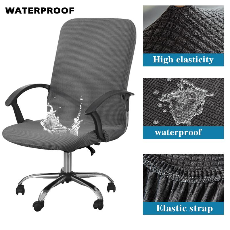 Waterproof  Chair Cover Jacquard Office Computer Chair Cover Gaming Armchair Seat Cover Elastic Stretch Anti Dirty Removable