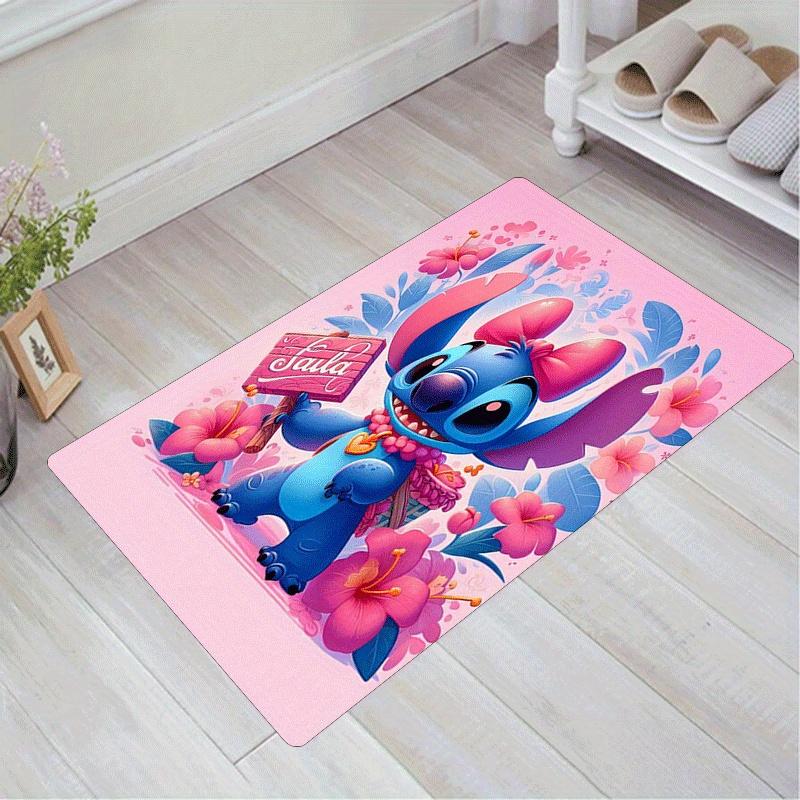 

1pc Pink Stitch Pattern Area Rug Soft Flannel Floor Mat for Living Room,Office,Bedroom and Carpet,Sofa Coffee Table Floor Mat 60cm by 90cm