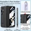 Leveling Hinge Capa for Samsung Galaxy Z Fold 7 6 5 4 Case Pastable Pen slot Kickstand PC Cover with Front Glass Funda