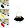 Modern Geometric Tassel Necklace With Metal Drop Pendant For Casual Or Formal Wear