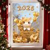 1/2 Sheets 2026 New Year Window Cling Removable Waterproof Static Glass Sticker Happy New Year Holiday Festival Decoration Decal