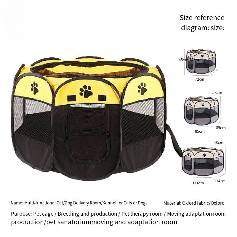 Cat birthing room foldable cat and dog cage pet enclosure camping tent cat bed octagonal cage closed breeding box pregnancy